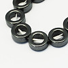 Non-magnetic Synthetic Hematite Beads Strands G-S081-14mm-1