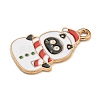 Christmas Kitten Alloy Enamel Pendants ENAM-I060-02C-2