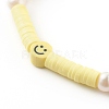 Handmade Polymer Clay Heishi Beaded Stretch Bracelets BJEW-JB06143-4
