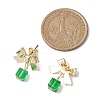 Alloy with Glass Dangle Stud Earrings EJEW-JE06118-2