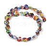 Handmade Millefiori Glass Heart Bead Strands LK-P017-14-3