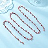 Oval Glass Beaded Link Chains AJEW-JB01471-02-1