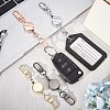 SUNNYCLUE 4Pcs 4 Colors Heavy Duty Alloy Retractable Keychain Clasps FIND-SC0004-32-4