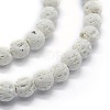 Synthetic Lava Rock Round Beads Strands G-E508-04-8mm-1-3