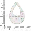 Printed Transparent Acrylic Pendants FIND-K017-15B-02-3
