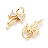 Brass Micro Pave Cubic Zirconia Pendants KK-P271-23G-2