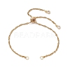 304 Stainless Steel Singapore Chain Slider Bracelet Making AJEW-JB01328-01-1