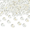 10G Electroplate Transparent Colours Rainbow Glass Seed Beads SEED-YW0003-04L-1