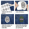 4 Sheets 11.6x8.2 Inch Stick and Stitch Embroidery Patterns DIY-WH0455-178-3