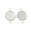 Flat Round Brass Connector Cabochon Settings KK-K414-13E-S-1