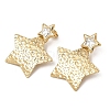 304 Stainless Steel Rhinestone Stud Earrings SA-CBAF6AD-24G-4