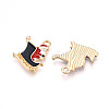 Golden Plated Alloy Enamel Pendants LS-ENAM-T009-88-RS-2