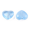 Transparent Spray Painted Glass Beads GLAA-N035-030-C03-3