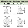 80Pcs 4 Styles Brass Connector Charms KK-CN0002-93S-2