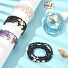 5Pcs 5 Style Natural & Synthetic Mixed Gemstone & Pearl & Shell Star Beaded Stretch Bracelets Set BJEW-JB09495-3