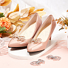 4Pcs 2 Colors Bowknot Alloy Rhinestone Shoe Decorations FIND-CP0002-23-4