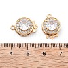 Flat Round Brass Micro Pave Cubic Zirconia Box Clasps KK-B125-15B-02G-3