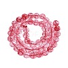 Transparent Crackle Glass Beads Strands GLAA-Q108-03A-05-2
