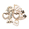 10Pcs 5 Styles Fashion Theme Alloy Enamel Pendants ENAM-FP0002-74-1