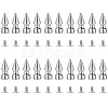 20Pcs Zinc Alloy Spikes Screwback Studs FIND-GF0008-53B-1