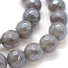 Natural Grey Agate Beads Strands G-P385-02-8mm-3