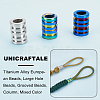3Pcs 3 Style Titanium Alloy European Beads FIND-UN0002-91-5