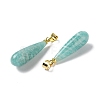 Natural Amazonite Teardrop Pendants G-Q005-03G-05-2