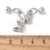 Brass Pave Clear Cubic Zirconia Fold Over Clasps KK-M320-17P-3
