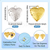 4Pcs 2 Colors Brass Locket Pendants KK-TA0001-66-3