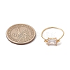 Transparent Glass Finger Rings RJEW-JR00869-01-3