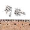 Brass Micro Pave Clear Cubic Zirconia Pendants KK-CBAD9DF-10P-3