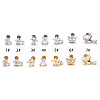 Stainless Steel Micro Pave Clear Cubic Zirconia Internally Threaded Labrets WGBE4CC-02-4
