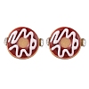 Donut Shape Lampwork Stud Earrings EJEW-JE05700-3