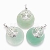 Natural Green Aventurine Pendants G-F573-C17-1