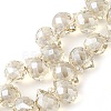 Electroplate Glass Beads Strands EGLA-D030-17O-1