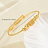 Vintage Brass Micro Pave Cubic Zirconia Cuff Bangles for Women WD2159-2-1