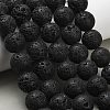 Natural Lava Rock Round Beads Strands G-M169-16mm-03-1