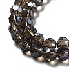 Electroplate Transparent Glass Beads Strands EGLA-A035-T8mm-A16-3