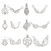 ARRICRAFT 12Pcs 6 Styles Rack Plating Brass Cage Pendants KK-AR0003-35-1