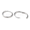 Rhodium Plated 925 Sterling Silver Huggie Hoop Earrings STER-D016-03D-P-2