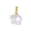 AB Color Plated Glass Pendants PALLOY-JF04596-01-3