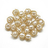 ABS Plastic Imitation Pearl Beads X-KK-T032-087G-2