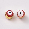 Alloy Enamel European Beads ENAM-WH0047-14L-2