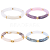  DIY Imitation Gemstone Curved Tube Bracelet Making Kit DIY-NB0007-30-4