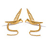 Stainless Steel Bird Tassel Stud Earrings CQ0312-5