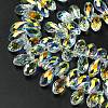 Transparent Electroplate Glass Beads Strands GLAA-K064-07A-AB01-3