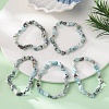 Natural Larimar Bead Stretch Bracelets BJEW-K213-65-1