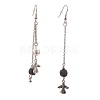 (Jewelry Parties Factory Sale)Synthetic Lava Rock Dangle Earrings EJEW-F184-06AS-1