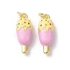 Rack Plating Brass Enamel Pendants X-KK-Z056-38G-1