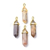 Natural Crazy Agate Pointed Pendants G-G025-01G-20-1